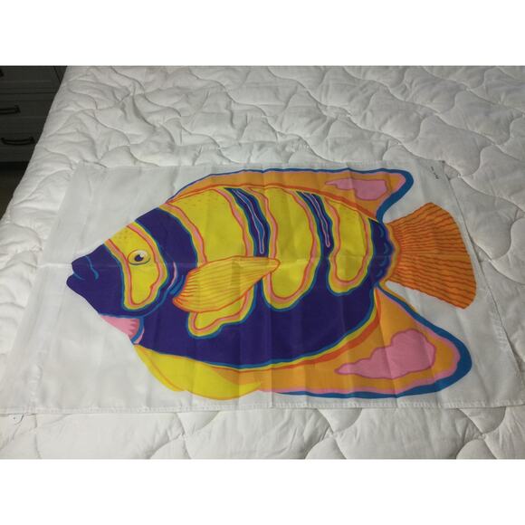 Vintage AGC Tropical Fish Yard Flag - Picture 1 of 7
